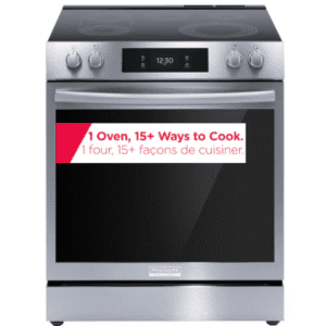 Frigidaire Gallery Slide-In Electric Range with 5 Element Cooktop Air Fry and no Pre-heat oven in Smudge-Proof Stainless GCFE306CBF