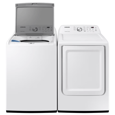 Samsung 7.2 cu. ft. Electric Dryer with Sensor Dry in White DVE45T3200W - Image 4