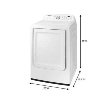 Samsung 7.2 cu. ft. Electric Dryer with Sensor Dry in White DVE45T3200W - Image 5