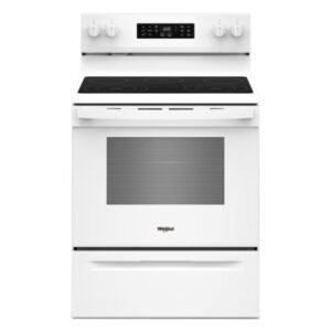 Whirlpool 30-inch Freestanding Electric Range with No Preheat Air Fry and Air Baking in White - ENERGY STAR® YWFES4530SW0