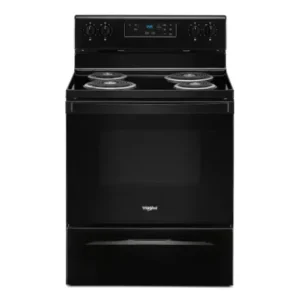 Whirlpool Electric SpillGuard Cooktop Range with Keep Warm Setting and Storage Drawer Oven in Black - ENERGY STAR® YWFC150M0JB4